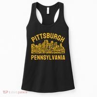 Pittsburgh Pennsylvania Steel City Skyline 412 Yinz Home Women's Tank Top thumb 0