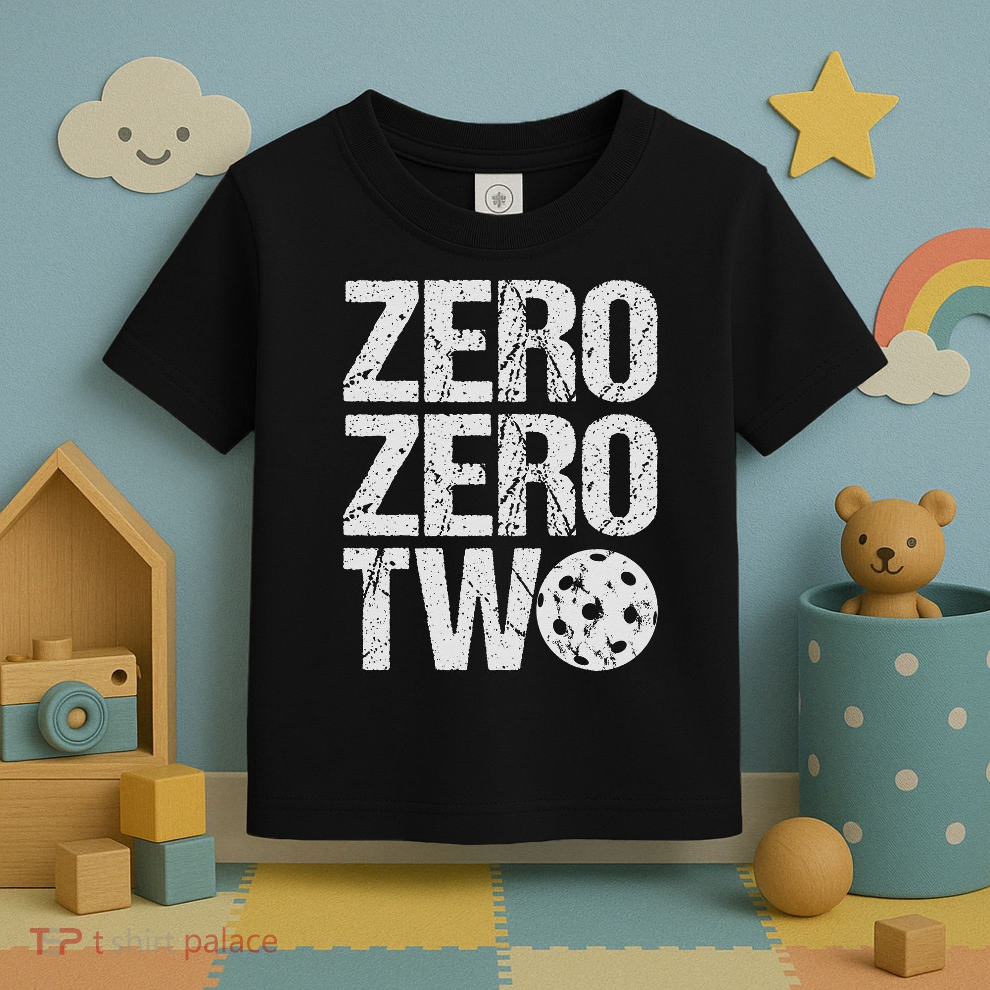 Pickleball Player Starting Score ZeroZero Two Serve First  Toddler T-Shirt