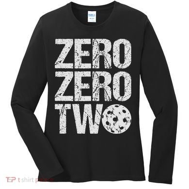 Pickleball Player Starting Score ZeroZero Two Serve First  Women's Long Sleeve Shirt