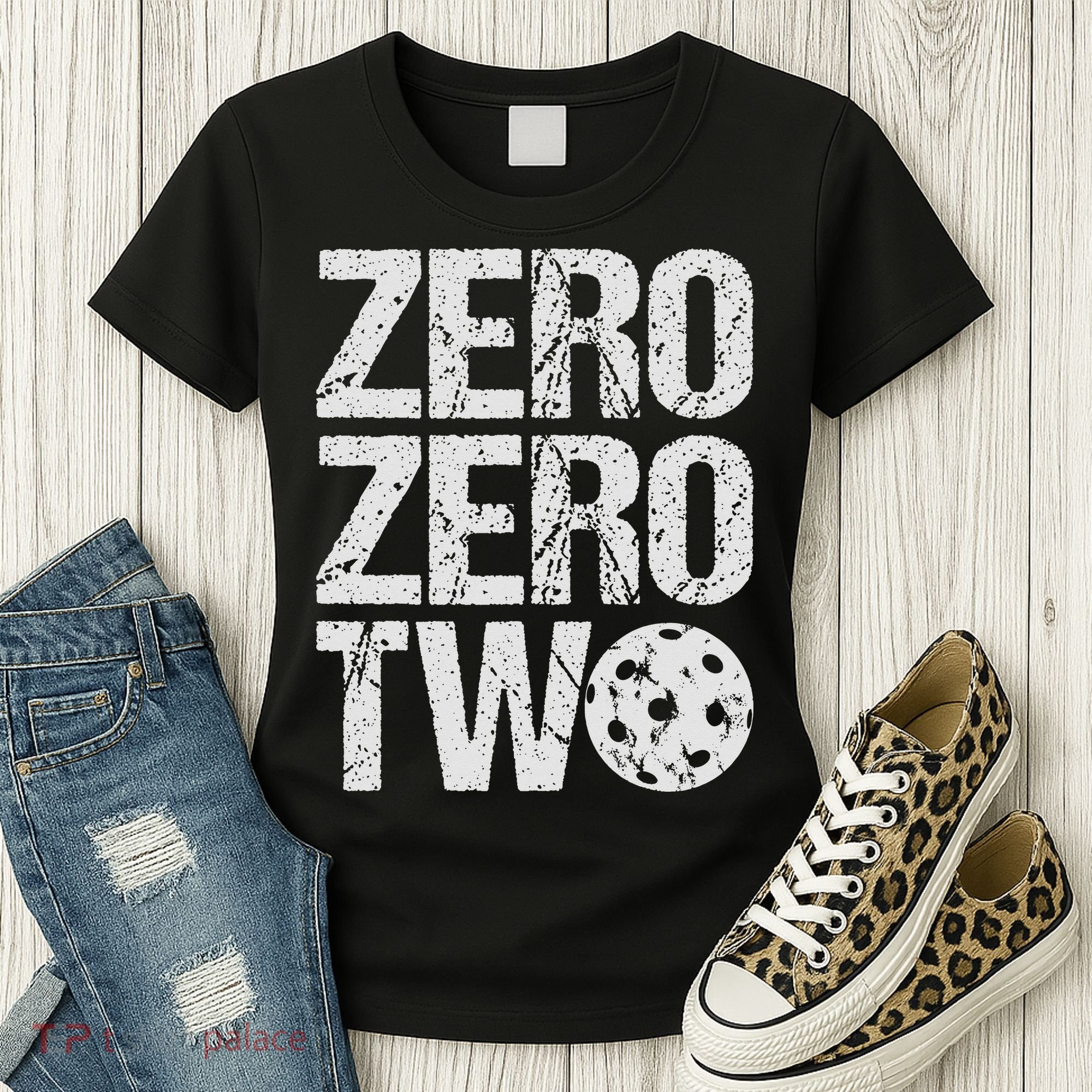 Pickleball Player Starting Score ZeroZero Two Serve First  Women's T-Shirt