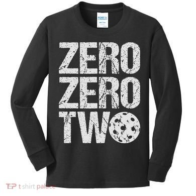 Pickleball Player Starting Score ZeroZero Two Serve First  Kids Long Sleeve Shirt