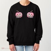 Pink Pumpkin Skeleton Breast Cancer Women's Sweatshirt thumb 0