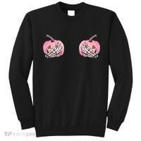 Pink Pumpkin Skeleton Breast Cancer Sweatshirt thumb 0