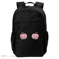 Pink Pumpkin Skeleton Breast Cancer Backpack thumb 0