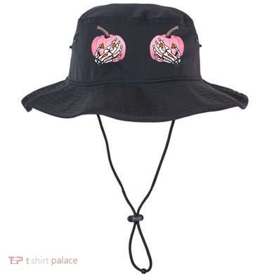 Pink Pumpkin Skeleton Breast Cancer Bucket Hat
