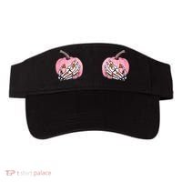 Pink Pumpkin Skeleton Breast Cancer Visor thumb 0