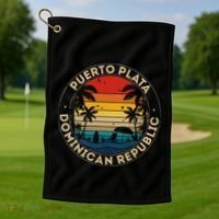 Puerto Plata Souvenir Dominican Republic Reminder Golf Towel thumb 1