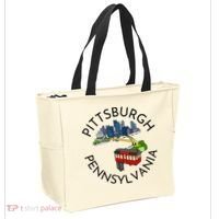 Pittsburgh Pennsylvania Steel City Skyline Bridge 412 Tote Bag thumb 2