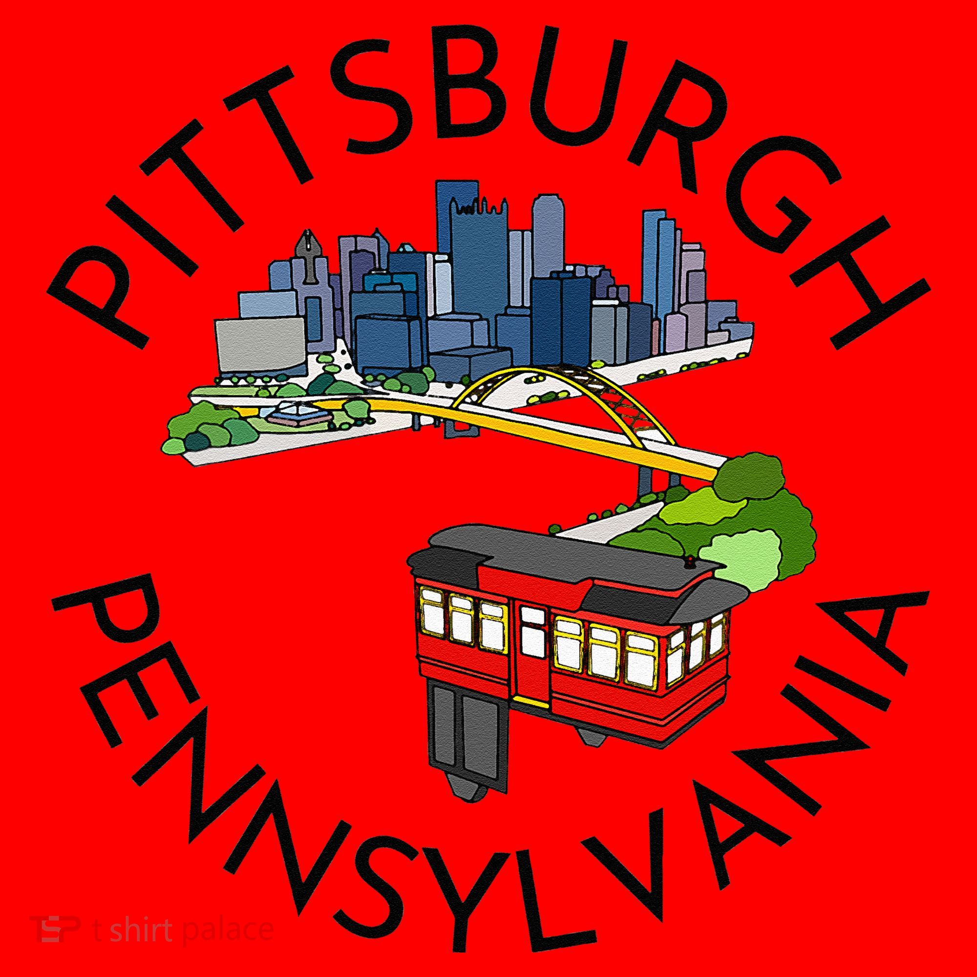 Pittsburgh Pennsylvania Steel City Skyline Bridge 412 Santa Hat