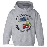 Pittsburgh Pennsylvania Steel City Skyline Bridge 412 Toddler Hoodie thumb 0