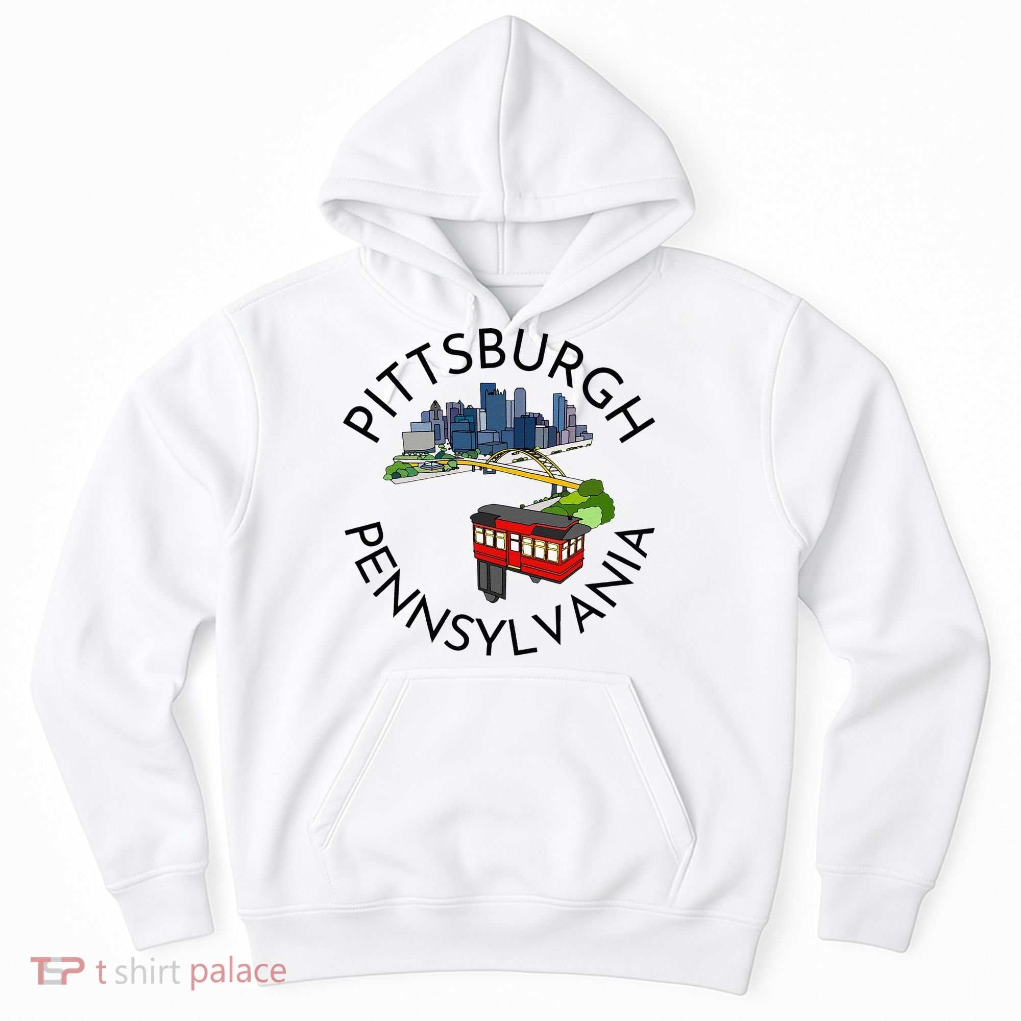 Pittsburgh Pennsylvania Steel City Skyline Bridge 412 Hoodie
