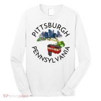Pittsburgh Pennsylvania Steel City Skyline Bridge 412 Long Sleeve Shirt thumb 0