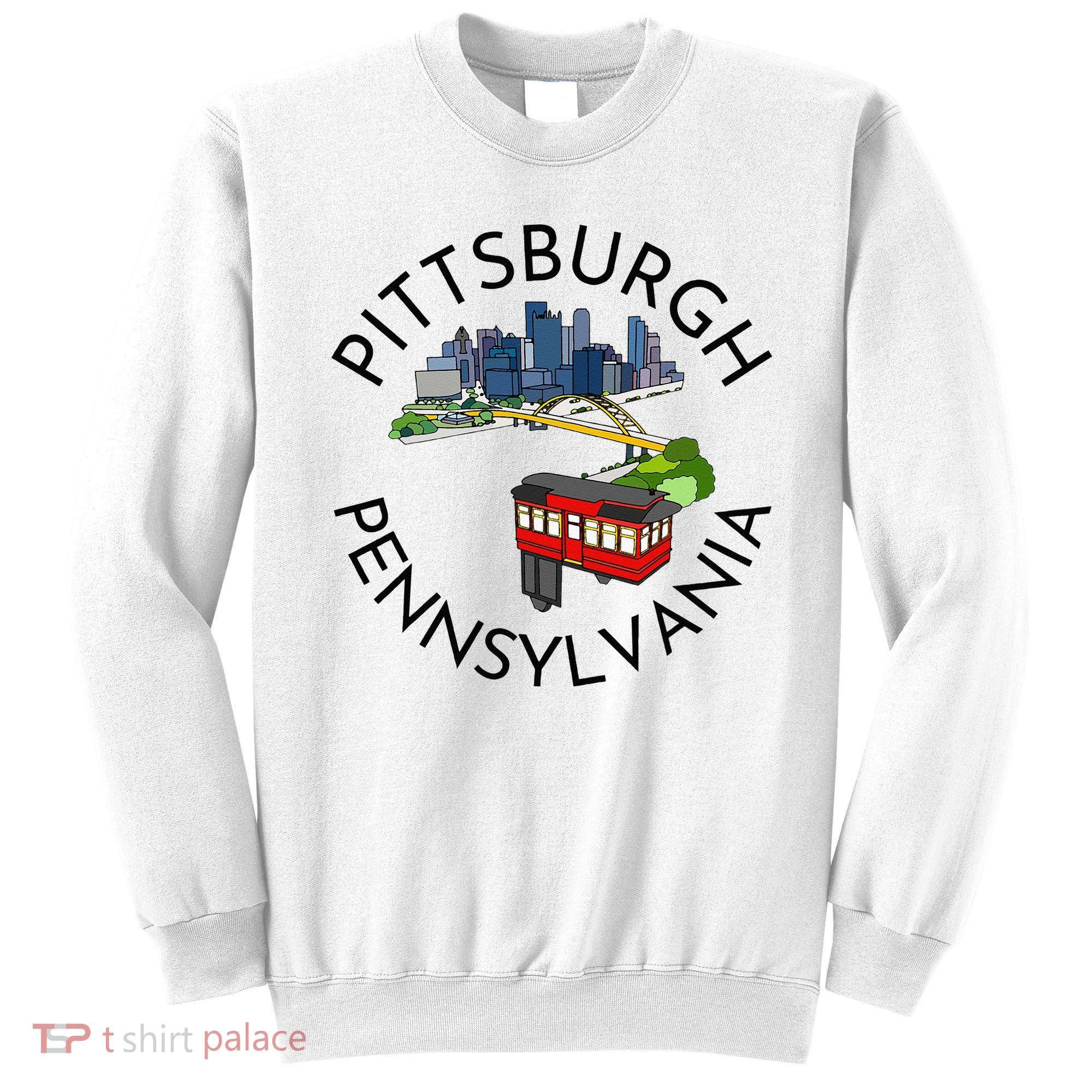 Pittsburgh Pennsylvania Steel City Skyline Bridge 412 Sweatshirt