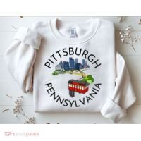 Pittsburgh Pennsylvania Steel City Skyline Bridge 412 Sweatshirt thumb 2