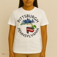 Pittsburgh Pennsylvania Steel City Skyline Bridge 412 T-Shirt thumb 4