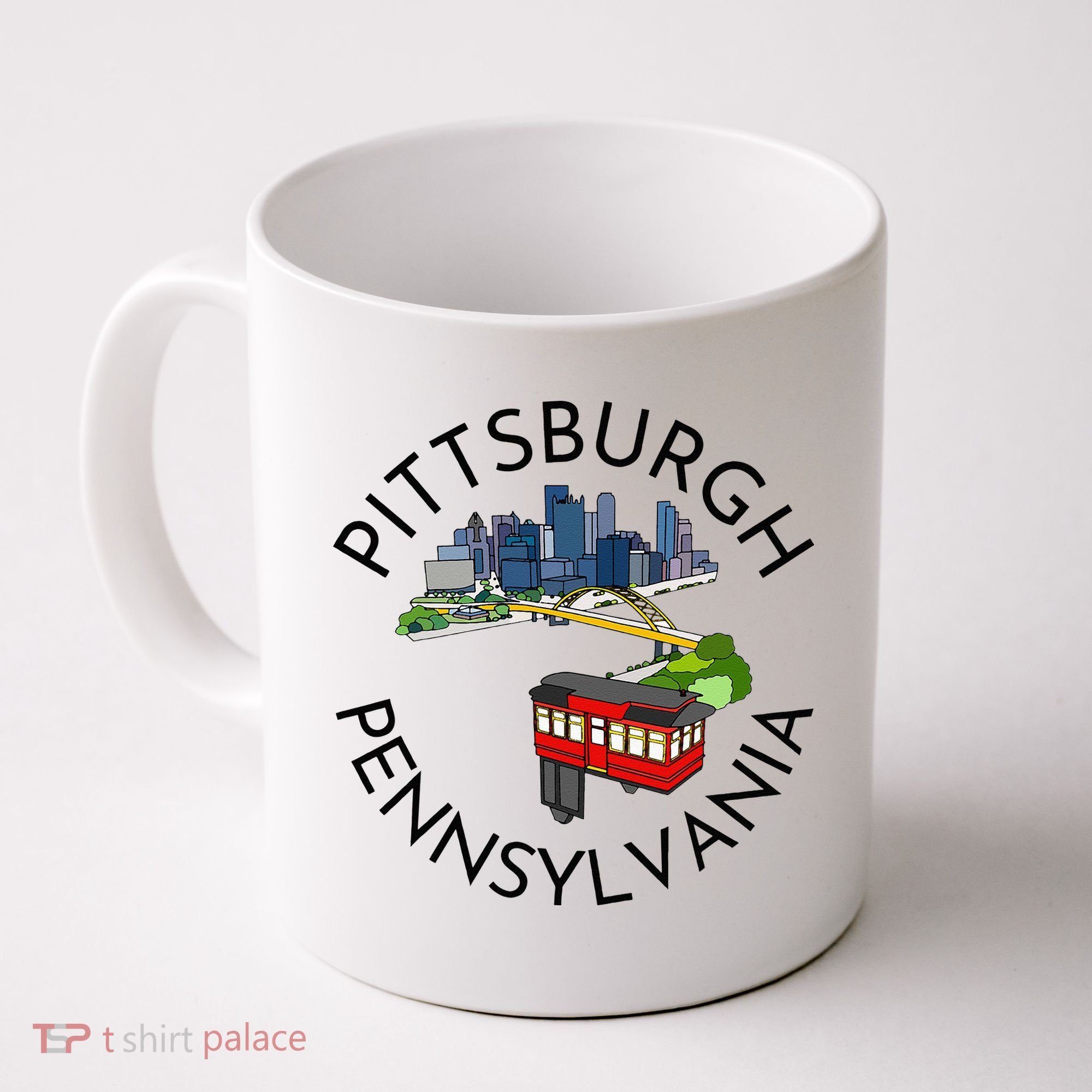 Pittsburgh Pennsylvania Steel City Skyline Bridge 412 Coffee Mug
