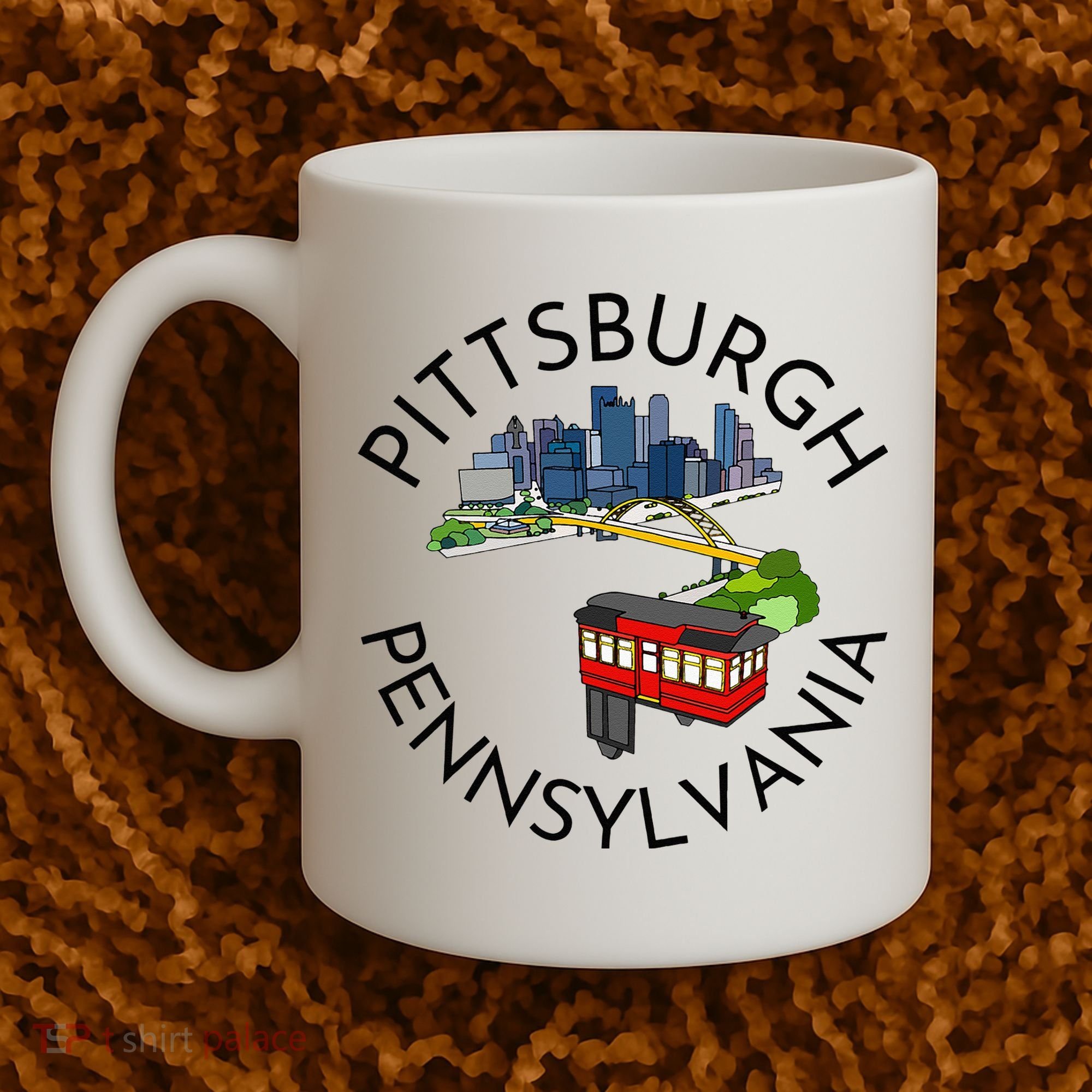 Pittsburgh Pennsylvania Steel City Skyline Bridge 412 Coffee Mug