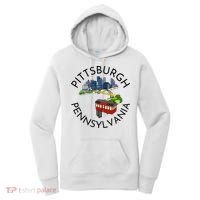 Pittsburgh Pennsylvania Steel City Skyline Bridge 412 Women's Hoodie thumb 0