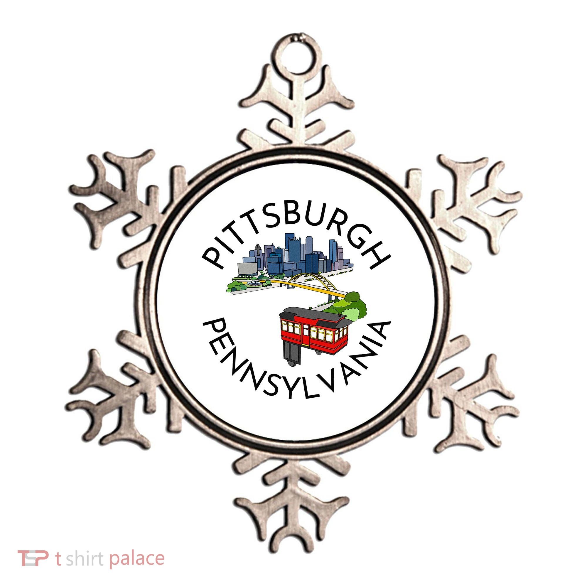 Pittsburgh Pennsylvania Steel City Skyline Bridge 412 Ornament