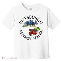 Pittsburgh Pennsylvania Steel City Skyline Bridge 412 Toddler T-Shirt thumb 0
