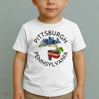 Pittsburgh Pennsylvania Steel City Skyline Bridge 412 Toddler T-Shirt thumb 2