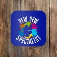 Pew Pew Specialist Shooting Paintball Gift Coaster thumb 0