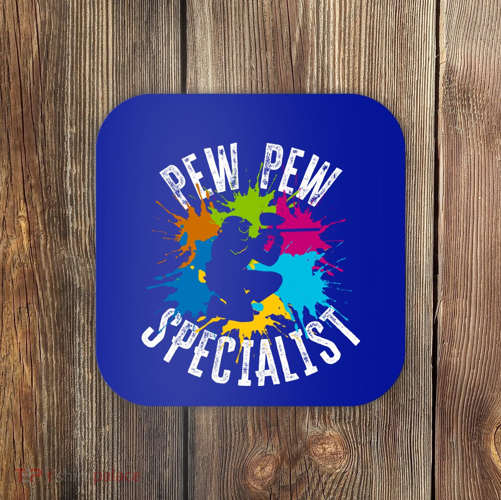 Pew Pew Specialist Shooting Paintball Gift Coaster