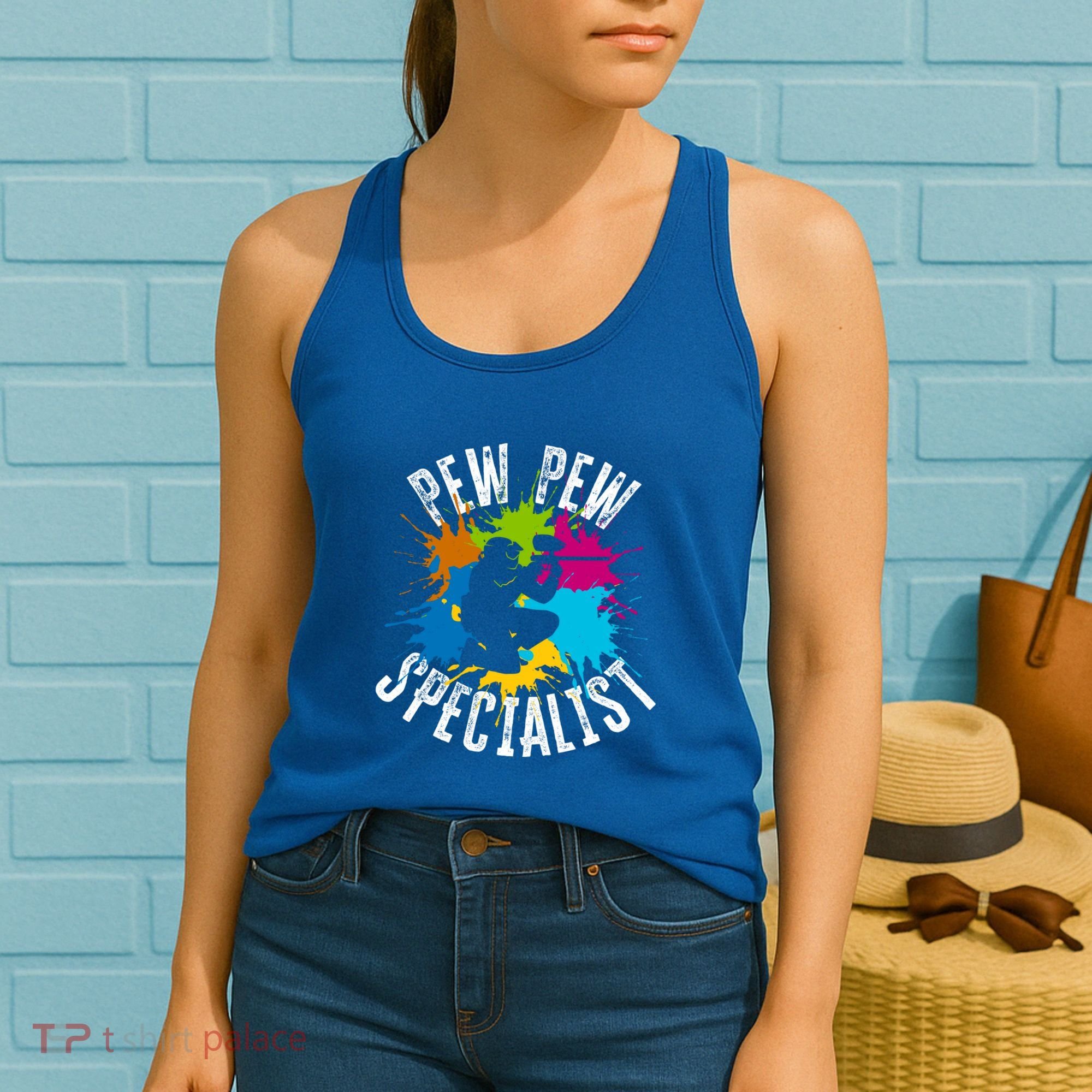 Pew Pew Specialist Shooting Paintball Gift Women's Tank Top