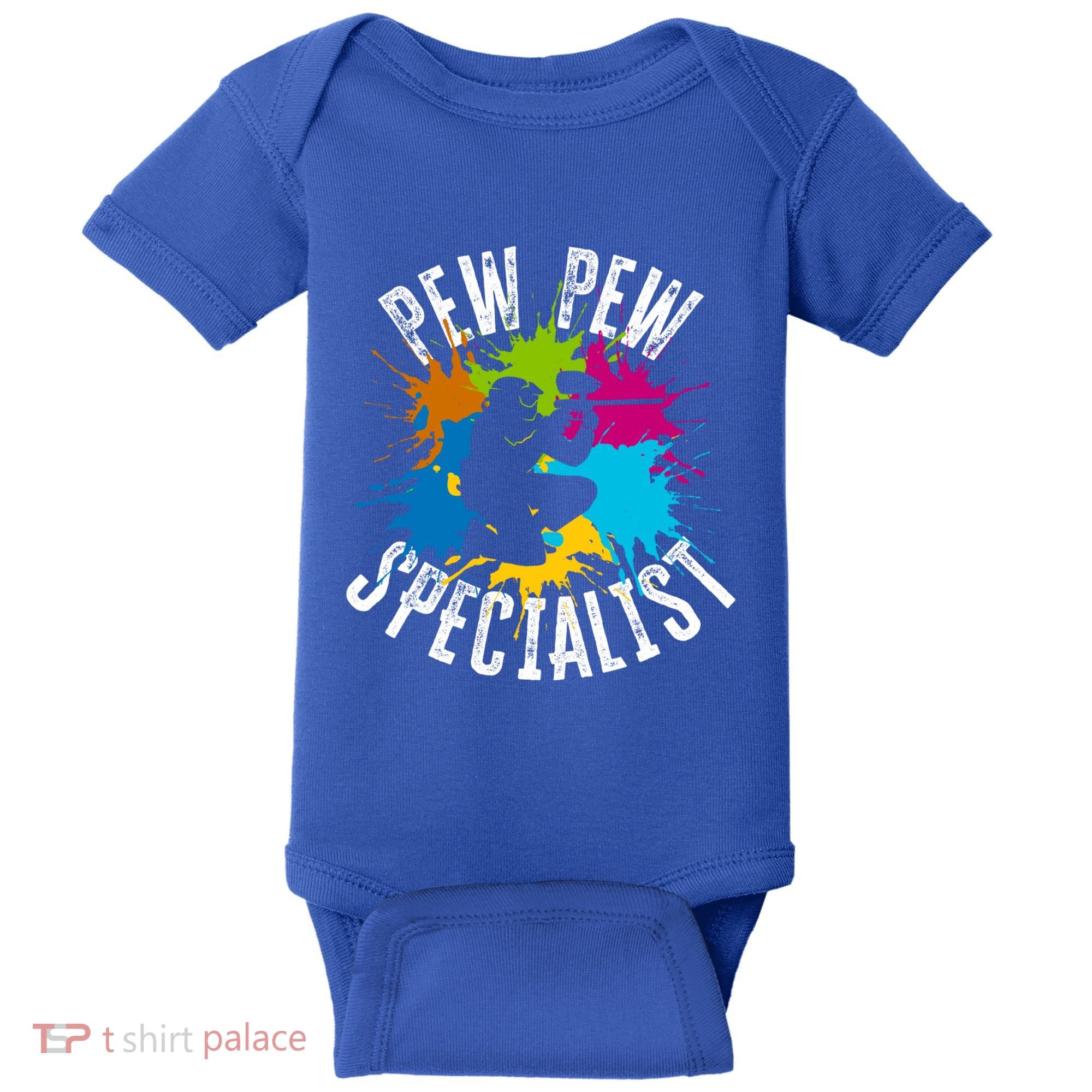 Pew Pew Specialist Shooting Paintball Gift Baby Bodysuit