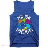 Pew Pew Specialist Shooting Paintball Gift Tank Top thumb 0