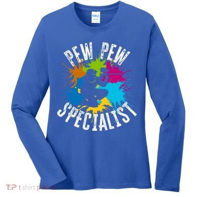 Pew Pew Specialist Shooting Paintball Gift Women's Long Sleeve Shirt
