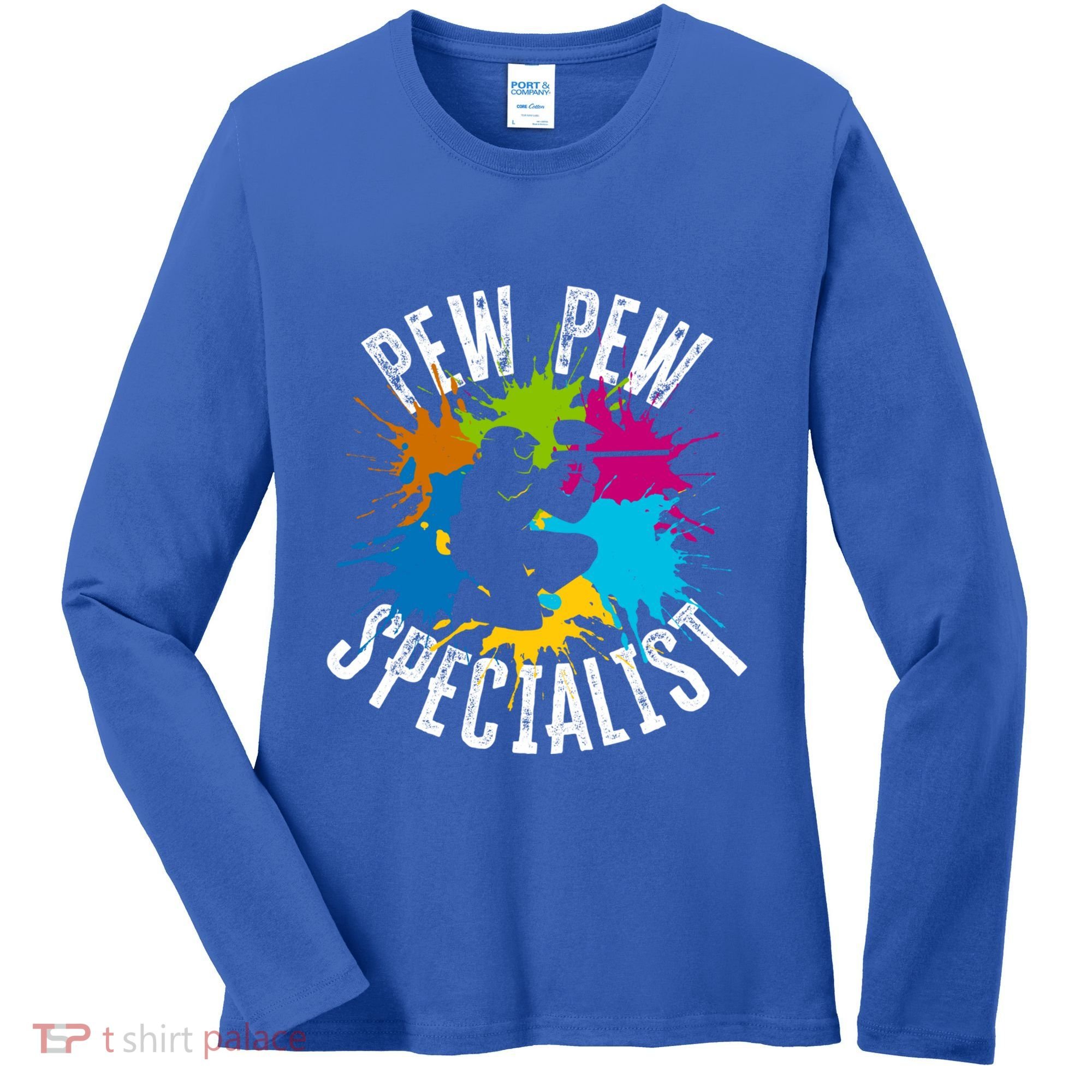 Pew Pew Specialist Shooting Paintball Gift Women's Long Sleeve Shirt