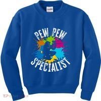 Pew Pew Specialist Shooting Paintball Gift Kids Sweatshirt thumb 0