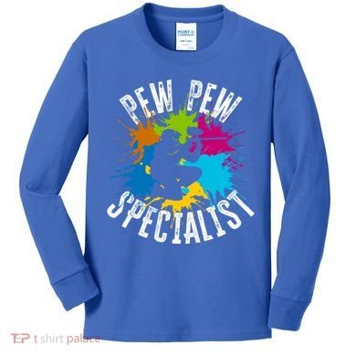 Pew Pew Specialist Shooting Paintball Gift Kids Long Sleeve Shirt