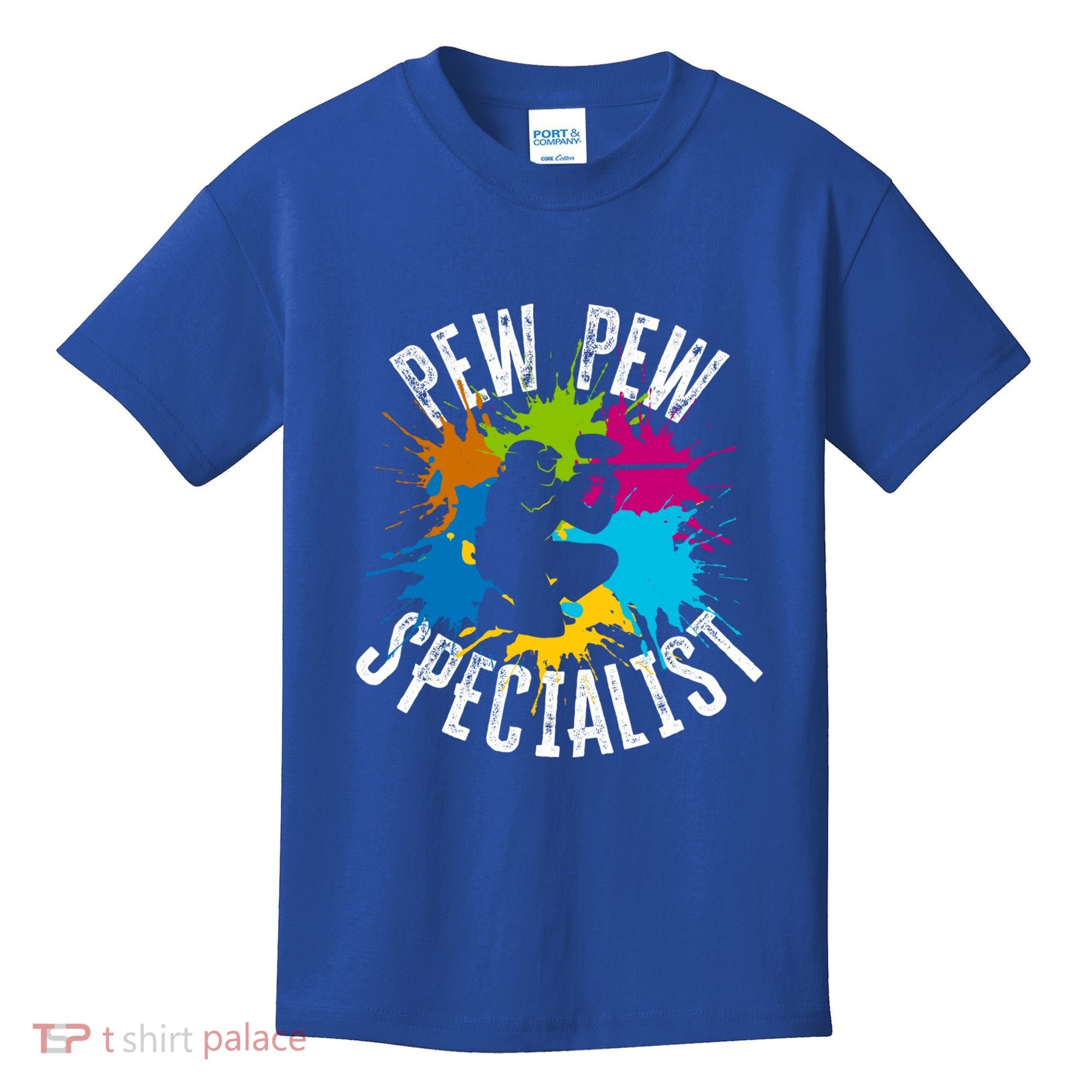 Pew Pew Specialist Shooting Paintball Gift Kids T-Shirt