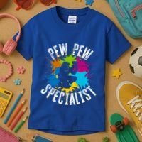 Pew Pew Specialist Shooting Paintball Gift Kids T-Shirt thumb 3