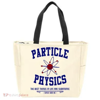 Particle Physics Science Pun Funny Physics Tote Bag