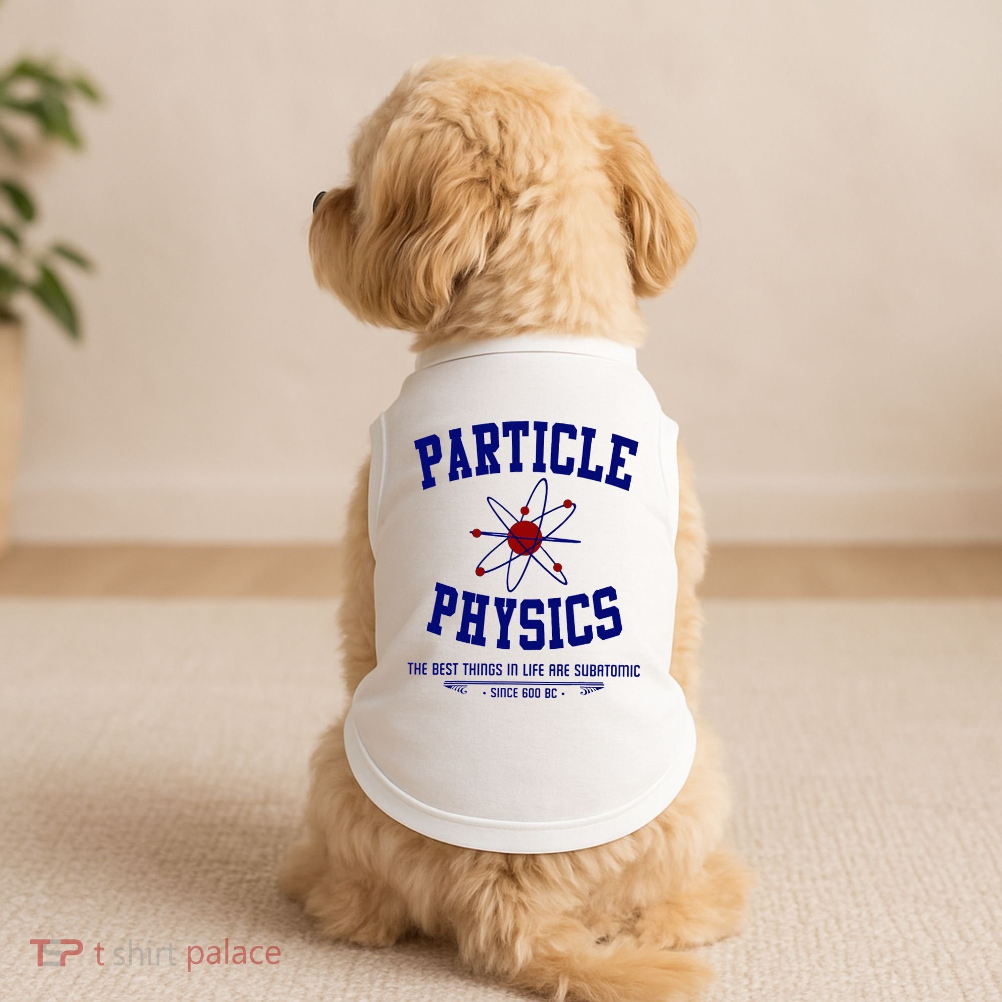 Particle Physics Science Pun Funny Physics Doggie Tank
