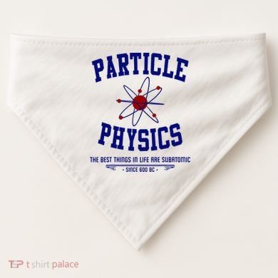 Particle Physics Science Pun Funny Physics USA-Made Doggie Bandana