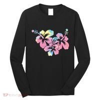 Palm Puff Summer Beach Hawaii Hibiscus Long Sleeve Shirt thumb 0