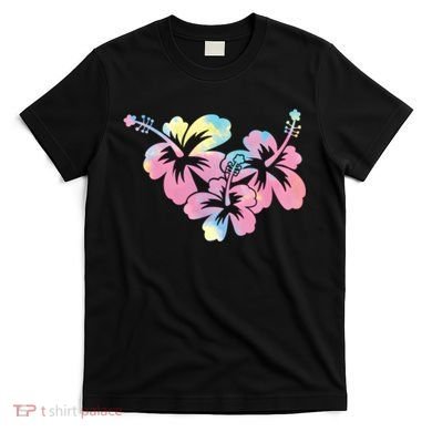 Palm Puff Summer Beach Hawaii Hibiscus T-Shirt