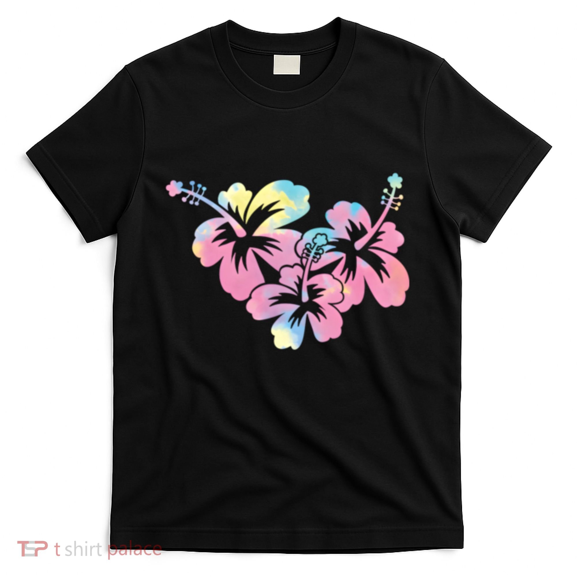 Palm Puff Summer Beach Hawaii Hibiscus T-Shirt