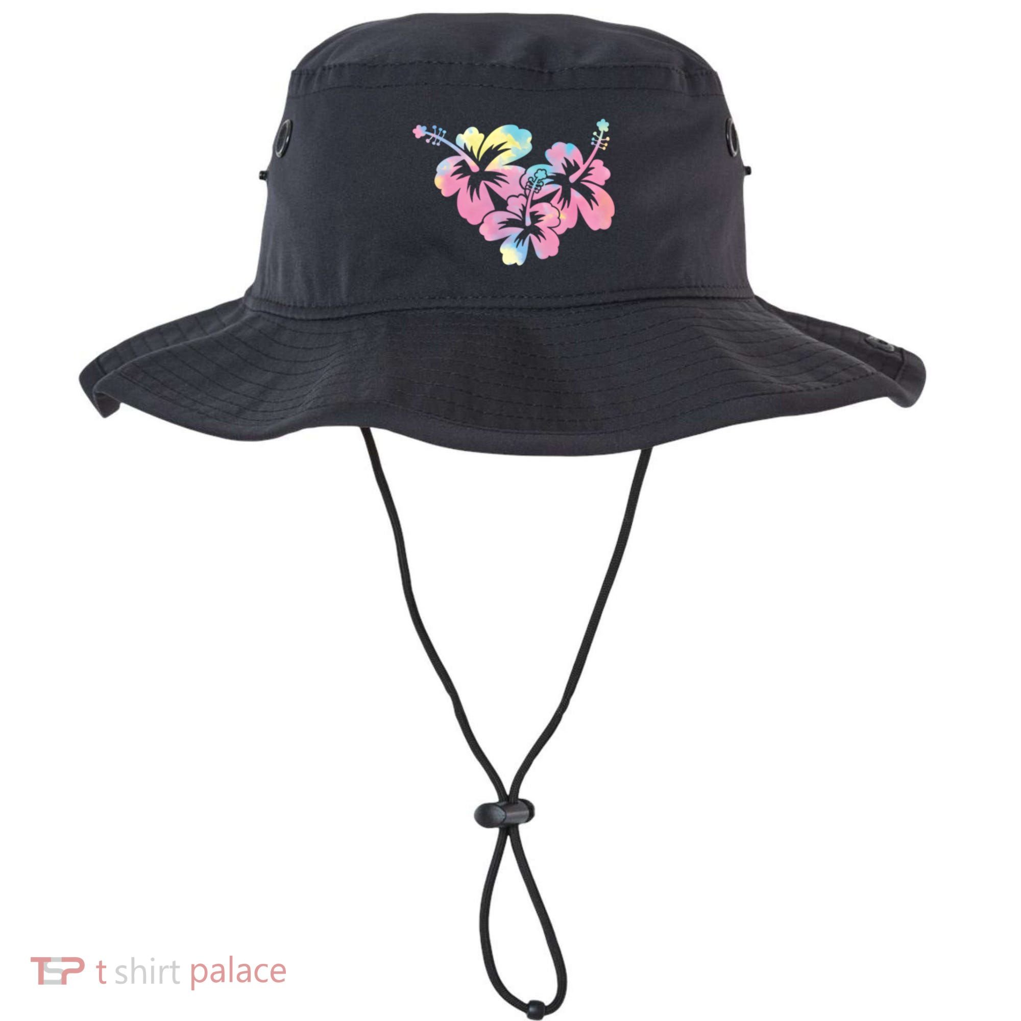 Palm Puff Summer Beach Hawaii Hibiscus Bucket Hat