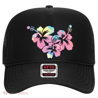 Palm Puff Summer Beach Hawaii Hibiscus Hat