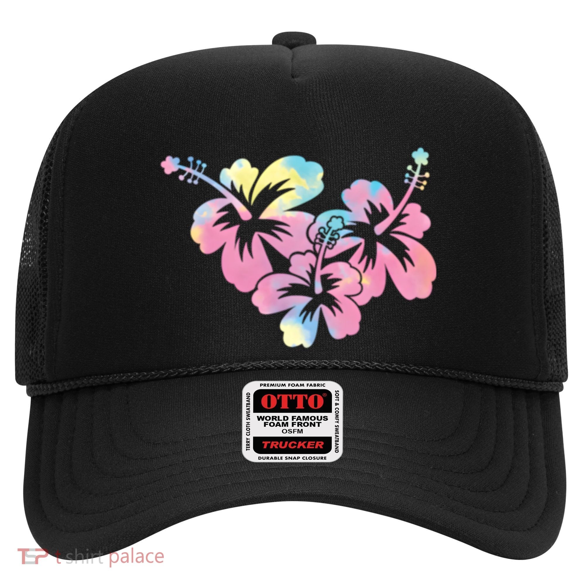Palm Puff Summer Beach Hawaii Hibiscus Hat