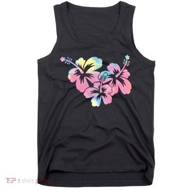 Palm Puff Summer Beach Hawaii Hibiscus Tank Top
