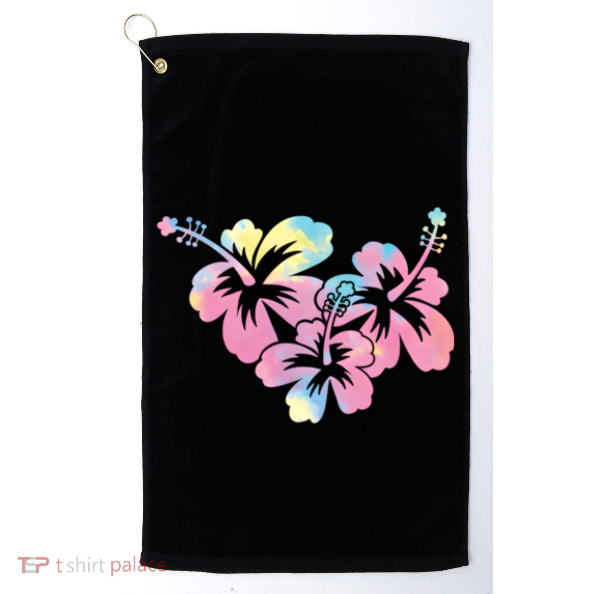 Palm Puff Summer Beach Hawaii Hibiscus Golf Towel