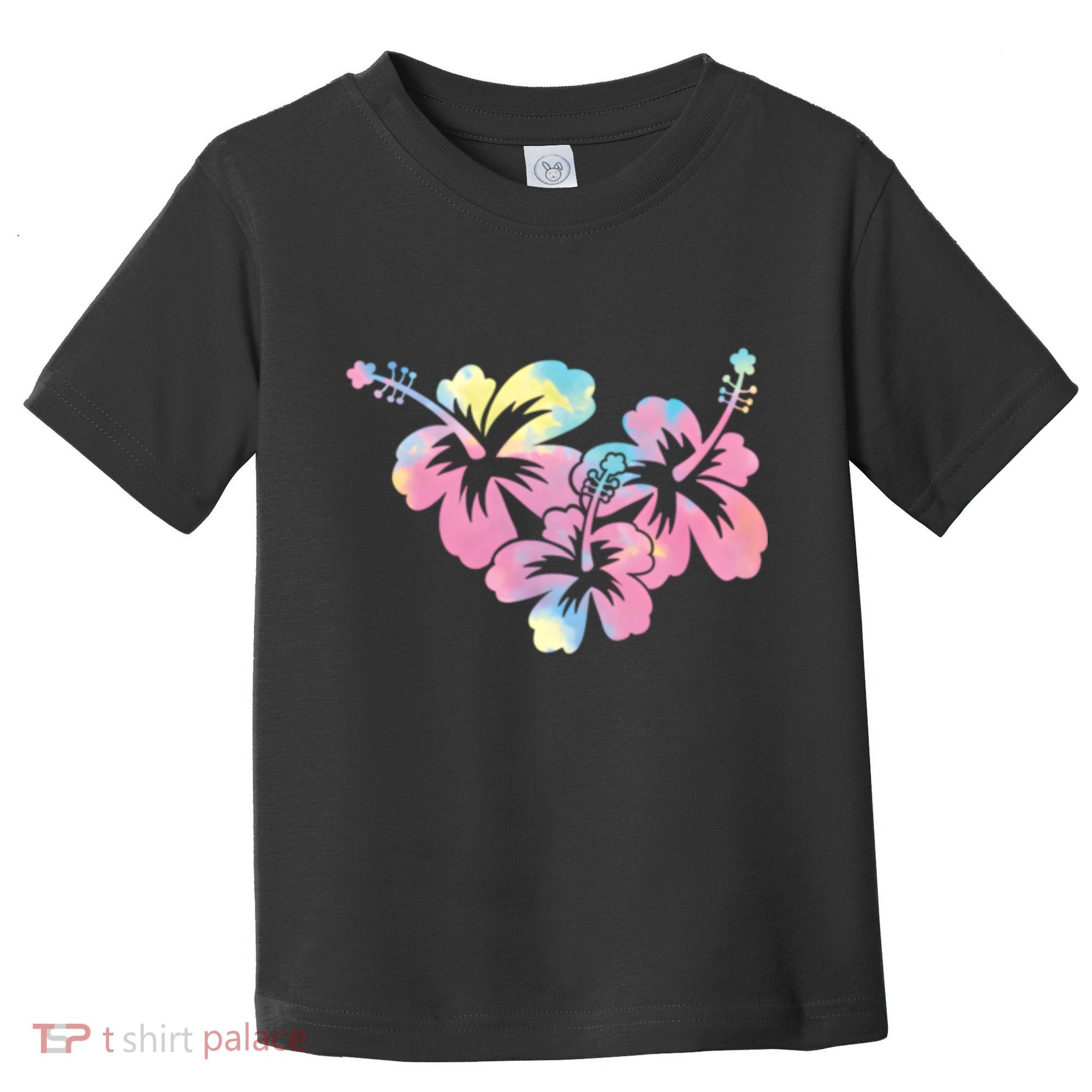 Palm Puff Summer Beach Hawaii Hibiscus Toddler T-Shirt