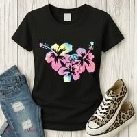 Palm Puff Summer Beach Hawaii Hibiscus Women's T-Shirt thumb 3