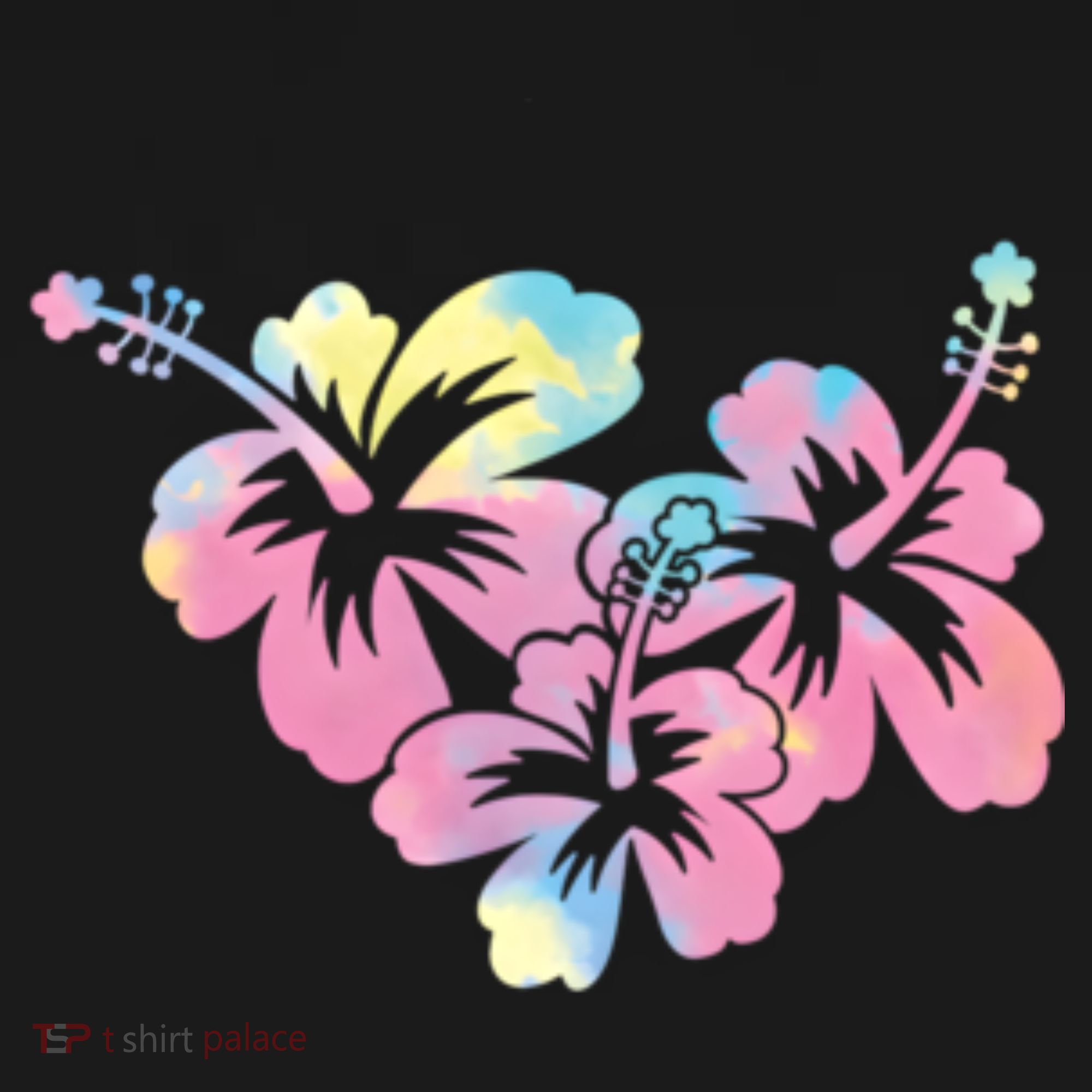 Palm Puff Summer Beach Hawaii Hibiscus Women's T-Shirt